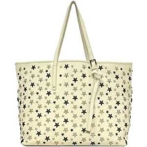 JIMMY CHOO White Leather Tote Bag